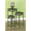 Outlet 😉 Olivia & May Set of 3 Metal and Ceramic Square Plant Stand with Bead Detailing Black - Olivia & May 🧨 -Planters Sales Store unnamed file 1012