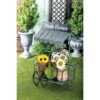 Best Sale 🔔 Olivia & May Small Metal Rectangular Rolling Garden Cart Plant Stand with Canopy and Fresh Flowers Black - Olivia & May ✨ -Planters Sales Store unnamed file 1019