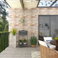 Best Sale 🔔 Olivia & May Small Metal Rectangular Rolling Garden Cart Plant Stand with Canopy and Fresh Flowers Black - Olivia & May ✨ -Planters Sales Store unnamed file 1025