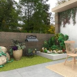 Best Sale 🔔 Olivia & May Small Metal Rectangular Rolling Garden Cart Plant Stand with Canopy and Fresh Flowers Black - Olivia & May ✨ -Planters Sales Store unnamed file 1027