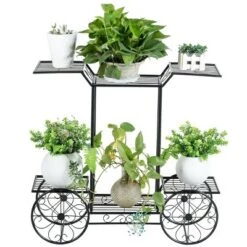 Flash Sale 🔔 Costway 6-Tier Garden Cart Stand Flower Rack Display Decor Flower Pot Plant Holder 🛒 -Planters Sales Store unnamed file 1044