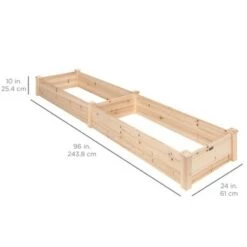 Cheap 🎁 Best Choice Products 8x2ft OutdoorWooden Raised Garden Bed Planter for Grass, Lawn, Yard - Natural 🔔 -Planters Sales Store unnamed file 105