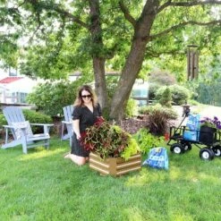 Outlet 😍 Sunnydaze Decor Sunnydaze Hot Dip Galvanized Steel Raised Garden Bed for Plants, Vegetables, and Flowers - 24" Square x 12" H - Brown 🧨 -Planters Sales Store unnamed file 109