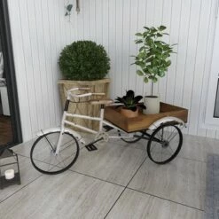 Hot Sale 🔥 Olivia & May 24" Rustic Iron Bicycle Inspired Flower Cart Brown - Olivia & May 💯 -Planters Sales Store unnamed file 1097