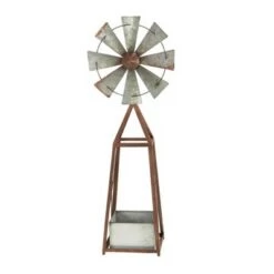 Cheap 🛒 Olivia & May 39" Farmhouse Windmill Inspired Iron Novelty Planter Brown - Olivia & May 👏 -Planters Sales Store unnamed file 1125