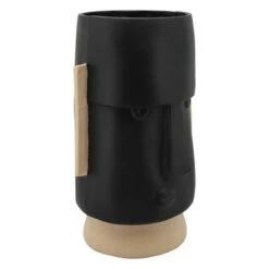 Brand new ⭐ Sagebrook Home 22" Angry Comic Face Resin Planter Black 🎉