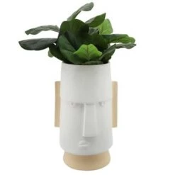 Brand new ⭐ Sagebrook Home 22" Angry Comic Face Resin Planter Black 🎉 -Planters Sales Store unnamed file 1181