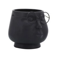 Cheap 🤩 Sagebrook Home Stoneware Face with Glasses Planter White 🤩