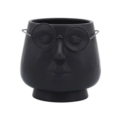 Cheap ๐คฉ Sagebrook Home Stoneware Face with Glasses Planter White ๐คฉ 4 Cheap ๐คฉ Sagebrook Home Stoneware Face with Glasses Planter White ๐คฉ - Image 2