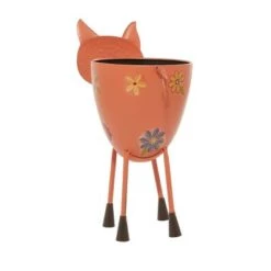 Coupon 👏 Olivia & May Retro 'Pink Hippie Piggie' Standing Rectangular Floor Planter - Olivia & May 🤩 -Planters Sales Store unnamed file 1198