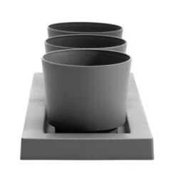 Cheapest 🎉 Bloem Trio Flight Planter Pots with 14" Saucer Tray Yellow 🌟