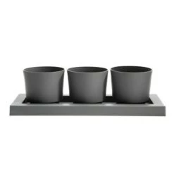 Cheapest 🎉 Bloem Trio Flight Planter Pots with 14" Saucer Tray Yellow 🌟 -Planters Sales Store unnamed file 1221