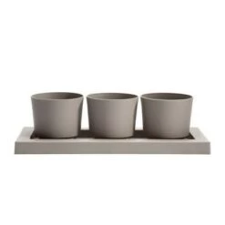 Cheapest 🎉 Bloem Trio Flight Planter Pots with 14" Saucer Tray Yellow 🌟 -Planters Sales Store unnamed file 1222