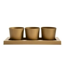 Cheapest 🎉 Bloem Trio Flight Planter Pots with 14" Saucer Tray Yellow 🌟 -Planters Sales Store unnamed file 1224