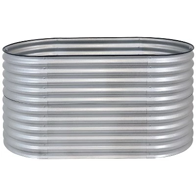 Best Sale ๐ Sunnydaze Decor Sunnydaze Large Oval Steel Raised Garden Bed - Stand-Up Height - 62.5" W x 32" H - Silver ๐ 6 Best Sale ๐ Sunnydaze Decor Sunnydaze Large Oval Steel Raised Garden Bed - Stand-Up Height - 62.5" W x 32" H - Silver ๐ - Image 5