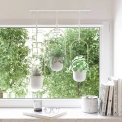 Buy 🥰 Triflora Hanging Planter White/Brass - Umbra 👍 -Planters Sales Store unnamed file 1256