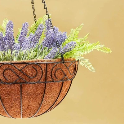 Promo 👏 Juvale 4 Pack Hanging Planters Basket with Coco Coir Liner, Flower Pots for Garden Wedding Home Décor, 13 x 7 x 7" ❤️ 3 Promo 👏 Juvale 4 Pack Hanging Planters Basket with Coco Coir Liner, Flower Pots for Garden Wedding Home Décor, 13 x 7 x 7" ❤️ - Image 2