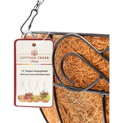 Promo 👏 Juvale 4 Pack Hanging Planters Basket with Coco Coir Liner, Flower Pots for Garden Wedding Home Décor, 13 x 7 x 7" ❤️ 7 Promo 👏 Juvale 4 Pack Hanging Planters Basket with Coco Coir Liner, Flower Pots for Garden Wedding Home Décor, 13 x 7 x 7" ❤️ - Image 6