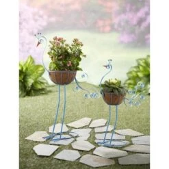 Top 10 😉 The Lakeside Collection Lakeside Flamingo Bird Planters with Coconut Fiber Basket - Set of 2 🎉