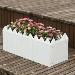Coupon ✔️ Gardenised Rectangular Traditional Fence Design Vinyl Planter Box 😉 -Planters Sales Store unnamed file 1326