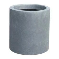 Brand new 🧨 Modern Cylindrical Lightweight Concrete Outdoor Planter Charcoal - Rosemead Home & Garden, Inc. 😀