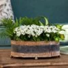 Hot Sale 🧨 Park Hill Collection Aged Metal Mantel Planter ✨