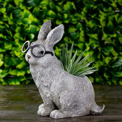 Outlet 🛒 Roman 11.25" Bunny Rabbit Spring Outdoor Patio Garden Planter - Gray 😉 3 Outlet 🛒 Roman 11.25" Bunny Rabbit Spring Outdoor Patio Garden Planter - Gray 😉