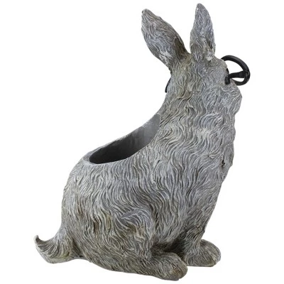 Outlet 🛒 Roman 11.25" Bunny Rabbit Spring Outdoor Patio Garden Planter - Gray 😉 6 Outlet 🛒 Roman 11.25" Bunny Rabbit Spring Outdoor Patio Garden Planter - Gray 😉 - Image 4