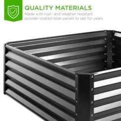 New 👍 Best Choice Products 4x4x1.5ft Outdoor Metal Raised Garden Bed, Planter Box for Vegetables, Flowers, Herbs, Succulents 👍 -Planters Sales Store unnamed file 142