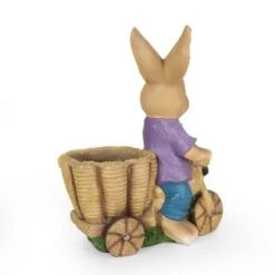 Promo 😀 Biddle Outdoor Decorative Rabbit Planter Brown/Blue - Christopher Knight Home 😀 -Planters Sales Store unnamed file 1429