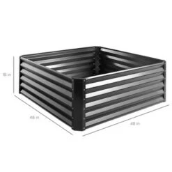 New 👍 Best Choice Products 4x4x1.5ft Outdoor Metal Raised Garden Bed, Planter Box for Vegetables, Flowers, Herbs, Succulents 👍 -Planters Sales Store unnamed file 143