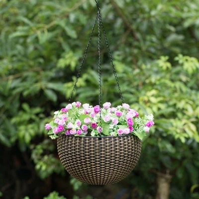 Buy ✔️ Gardenised 10" Self Watering Bronze Hanging Basket Flower Planter 🤩 5 Buy ✔️ Gardenised 10" Self Watering Bronze Hanging Basket Flower Planter 🤩 - Image 3