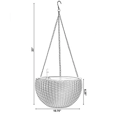 Buy ✔️ Gardenised 10" Self Watering Bronze Hanging Basket Flower Planter 🤩 7 Buy ✔️ Gardenised 10" Self Watering Bronze Hanging Basket Flower Planter 🤩 - Image 5