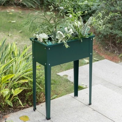 Budget 👏 Gardenised Green Freestanding Raised Garden Bed Rectangular Flower Planter 🛒 3 Budget 👏 Gardenised Green Freestanding Raised Garden Bed Rectangular Flower Planter 🛒
