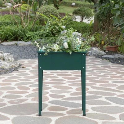 Budget 👏 Gardenised Green Freestanding Raised Garden Bed Rectangular Flower Planter 🛒 4 Budget 👏 Gardenised Green Freestanding Raised Garden Bed Rectangular Flower Planter 🛒 - Image 2