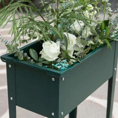 Budget 👏 Gardenised Green Freestanding Raised Garden Bed Rectangular Flower Planter 🛒 5 Budget 👏 Gardenised Green Freestanding Raised Garden Bed Rectangular Flower Planter 🛒 - Image 3