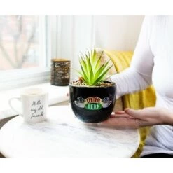 Best Sale 👏 Silver Buffalo Friends Central Perk Logo Large 7.75 x 4.75 Inch Ceramic Planter 🌟 -Planters Sales Store unnamed file 1459