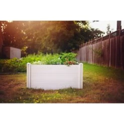 Coupon ❤️ 22" Vinyl Keyhole Classic Raised Square Garden Bed White - Vita ✨ -Planters Sales Store unnamed file 146