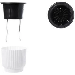 Best Sale 🤩 Gardenised White Flower Pot Self Watering Planter, 6 Pack 🔔 -Planters Sales Store unnamed file 1469