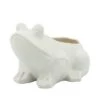 New 😍 Sagebrook Home 7" Frog Ceramic Planter White 😀