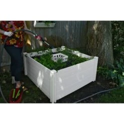 Coupon ❤️ 22" Vinyl Keyhole Classic Raised Square Garden Bed White - Vita ✨ -Planters Sales Store unnamed file 148