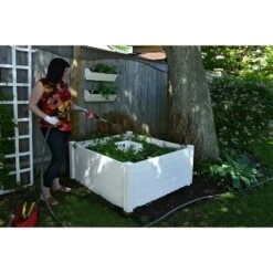 Coupon ❤️ 22" Vinyl Keyhole Classic Raised Square Garden Bed White - Vita ✨ -Planters Sales Store unnamed file 150