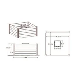 Coupon ❤️ 22" Vinyl Keyhole Classic Raised Square Garden Bed White - Vita ✨ -Planters Sales Store unnamed file 151