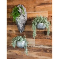 Hot Sale ✨ Evergreen Galvanized Metal Brass Solder Hanging Wall Pocket Planters, Set of 2 👍 -Planters Sales Store unnamed file 1529