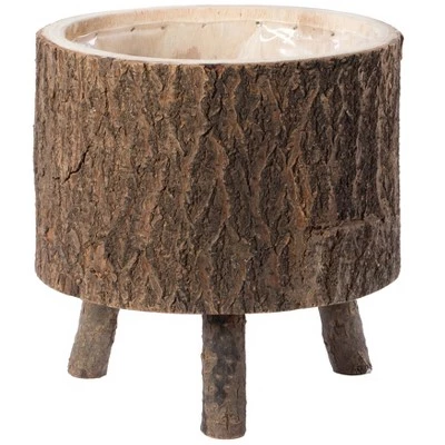 Hot Sale 🔔 Vintiquewise Wooden Stump Tree Log with Bark Planter Pot with Small Tree Branch Legs 🥰 4 Hot Sale 🔔 Vintiquewise Wooden Stump Tree Log with Bark Planter Pot with Small Tree Branch Legs 🥰 - Image 2