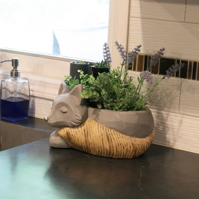 Cheapest 🥰 Sunnydaze Decor Sunnydaze Finley the Fox Planter Statue - Indoor/Indoor Decorative Figurine - 12" 👏 6 Cheapest 🥰 Sunnydaze Decor Sunnydaze Finley the Fox Planter Statue - Indoor/Indoor Decorative Figurine - 12" 👏 - Image 4