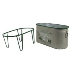 Budget 🛒 Direct International 🎄 Christmas 12.75" Green Oval Farm Fresh Tree Bucket Planter Decorate Decor - Planters 🔔 -Planters Sales Store unnamed file 1624