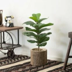 Budget ๐คฉ Vintiquewise Wooden Stump Tree Branch with Bark Succulent Planter Pot Flower Shelf ๐