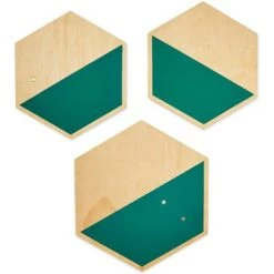 Promo 🎁 Juvale 3 Pack Wooden Hexagon Hanging Planters, Plant Pots Holder, Wall Decor, 2 Sizes 😍 -Planters Sales Store unnamed file 1636