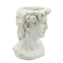 Best Pirce 🥰 Sagebrook Home Greek God Head Resin Planter Antique White ❤️